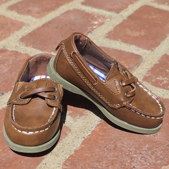 Carter's Other - Carters Boat Shoes Boys 6M Brown Dress Shoe Church Wedding Formal Slip On Loafer